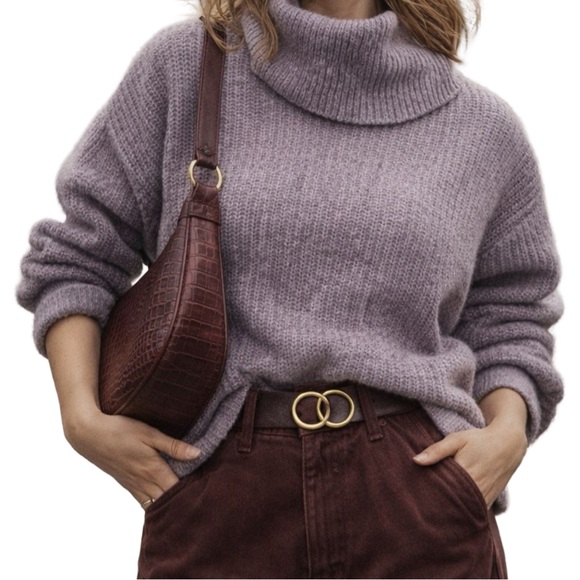 Joe Fresh Sweaters - Joe Fresh Purple Lilac Knit Cowl Neck Sweater Medium